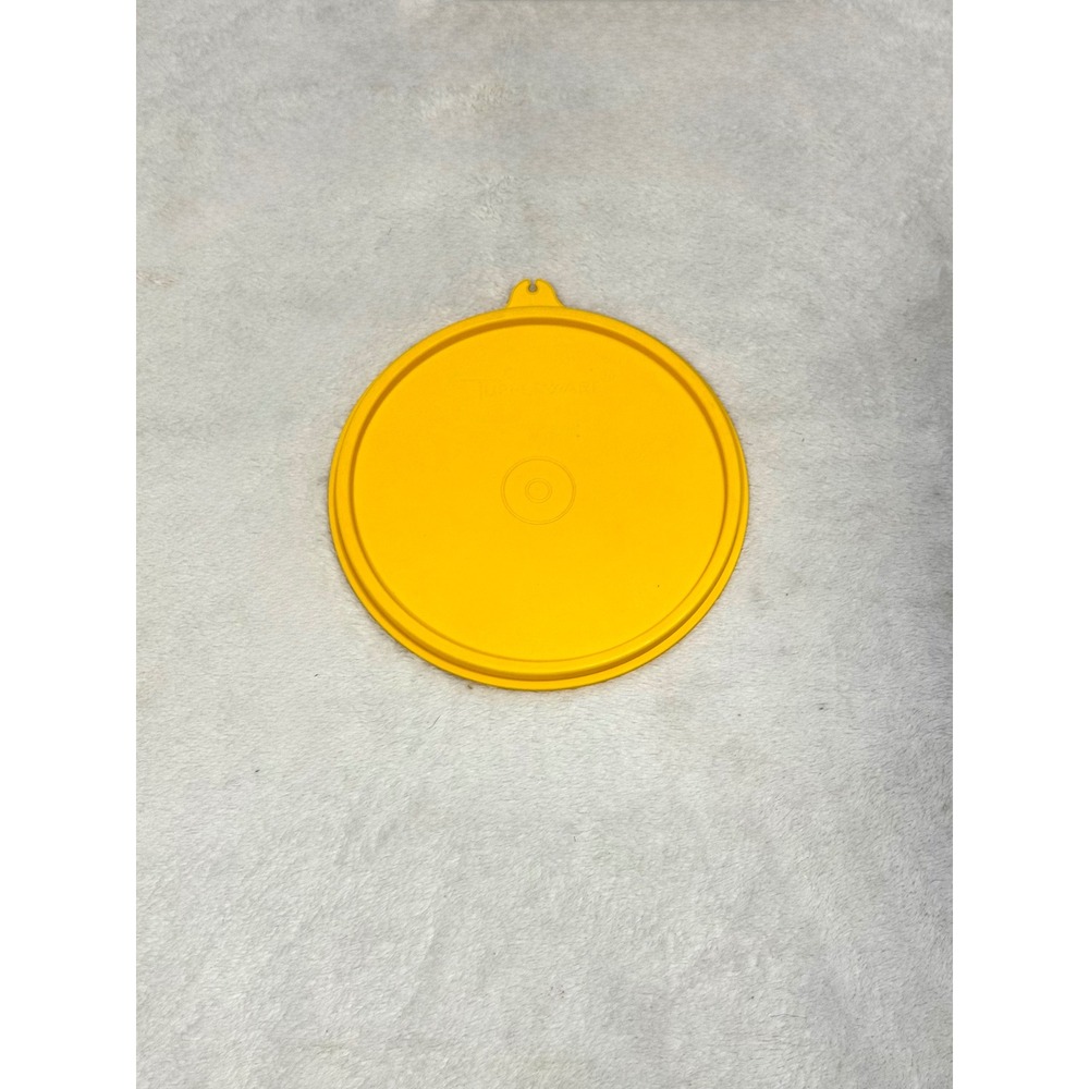 Vintage Tupperware Yellow Round Replacement Lid Seal 227-25 Made in USA 6.5 Inch